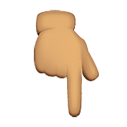 Emoji 👇🏽 Indice Abbassato: Carnagione Olivastra su Apple iOS 9.0.