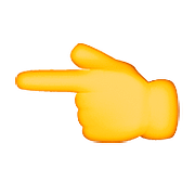 👈 Emoji Dorso De Mano Con índice A La Izquierda en Apple iOS 9.0.
