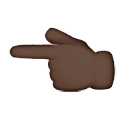 👈🏿 Emoji Dorso Da Mão Com Dedo Indicador Apontando Para A Esquerda: Pele Escura na Apple iOS 9.0.