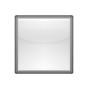 ◽ Emoji Cuadrado Blanco Mediano-pequeño en Apple iOS 9.0.