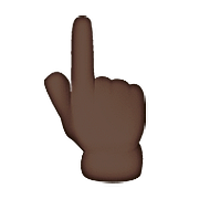 👆🏿 Emoji Dorso Da Mão Com Dedo Indicador Apontando Para Cima: Pele Escura na Apple iOS 9.0.