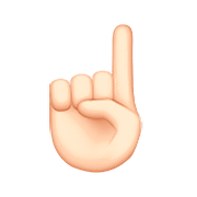 ☝🏻 Emoji nach oben weisender Zeigefinger von vorne: helle Hautfarbe Apple iOS 9.0.