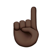 ☝🏿 Emoji nach oben weisender Zeigefinger von vorne: dunkle Hautfarbe Apple iOS 9.0.