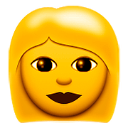 Émoji 👩 Femme sur Apple iOS 9.0.