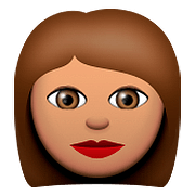 Émoji 👩🏽 Femme : Peau Légèrement Mate sur Apple iOS 9.0.
