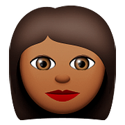 👩🏾 Emoji Frau: mitteldunkle Hautfarbe Apple iOS 9.0.