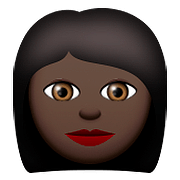 👩🏿 Emoji Frau: dunkle Hautfarbe Apple iOS 9.0.