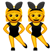 Emoji 👯 Persone Con Orecchie Da Coniglio su Apple iOS 9.0.
