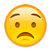 😟 Emoji Cara Preocupada en Apple iOS 9.0.