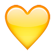 Émoji 💛 Cœur Jaune sur Apple iOS 9.0.