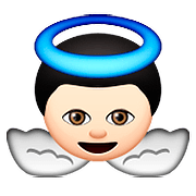 👼🏻 Emoji Bebé ángel: Tono De Piel Claro en Apple iOS 9.3.