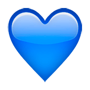 Émoji 💙 Cœur Bleu sur Apple iOS 9.3.