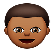 👦🏾 Emoji Junge: mitteldunkle Hautfarbe Apple iOS 9.3.