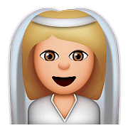 👰🏼 Emoji Noiva: Pele Morena Clara na Apple iOS 9.3.