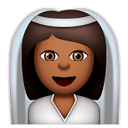 👰🏾 Emoji Noiva: Pele Morena Escura na Apple iOS 9.3.