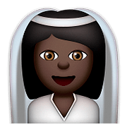 👰🏿 Emoji Noiva: Pele Escura na Apple iOS 9.3.