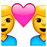 👨‍❤️‍👨 Emoji Pareja Enamorada: Hombre Y Hombre en Apple iOS 9.3.