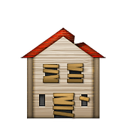 Emoji 🏚️ Casa In Rovina su Apple iOS 9.3.