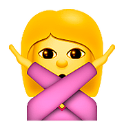 🙅 Emoji Pessoa Fazendo Gesto De «não» na Apple iOS 9.3.