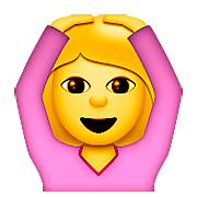 🙆 Emoji Person mit Händen auf dem Kopf Apple iOS 9.3.