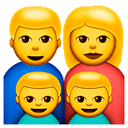 Emoji 👨‍👩‍👦‍👦 Famiglia: Uomo, Donna, Bambino E Bambino su Apple iOS 9.3.
