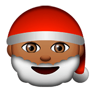 🎅🏾 Emoji Weihnachtsmann: mitteldunkle Hautfarbe Apple iOS 9.3.