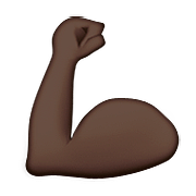 Emoji 💪🏿 Bicipite: Carnagione Scura su Apple iOS 9.3.