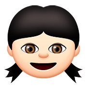👧🏻 Emoji Niña: Tono De Piel Claro en Apple iOS 9.3.