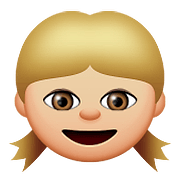 Emoji 👧🏼 Bambina: Carnagione Abbastanza Chiara su Apple iOS 9.3.