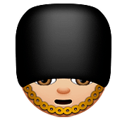 Emoji 💂🏼 Guardia: Carnagione Abbastanza Chiara su Apple iOS 9.3.