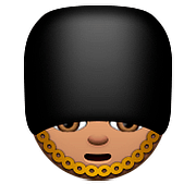 💂🏽 Emoji Guarda: Pele Morena na Apple iOS 9.3.