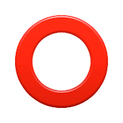⭕ Emoji Círculo Rojo Hueco en Apple iOS 9.3.
