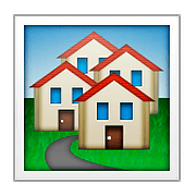 Émoji 🏘️ Maisons sur Apple iOS 9.3.