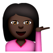 💁🏿 Emoji Pessoa Com A Palma Virada Para Cima: Pele Escura na Apple iOS 9.3.