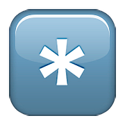 Emoji *️⃣ Tasto: * su Apple iOS 9.3.
