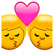 Emoji 👨‍❤️‍💋‍👨 Bacio Tra Coppia: Uomo E Uomo su Apple iOS 9.3.