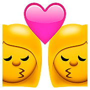 👩‍❤️‍💋‍👩 Emoji sich küssendes Paar: Frau, Frau Apple iOS 9.3.