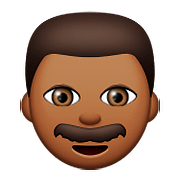 👨🏾 Emoji Homem: Pele Morena Escura na Apple iOS 9.3.