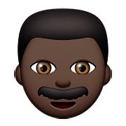 👨🏿 Emoji Mann: dunkle Hautfarbe Apple iOS 9.3.