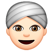👳🏻 Emoji Persona Con Turbante: Tono De Piel Claro en Apple iOS 9.3.