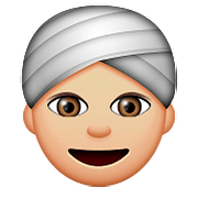 Émoji 👳🏼 Personne En Turban : Peau Moyennement Claire sur Apple iOS 9.3.