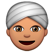 👳🏽 Emoji Person mit Turban: mittlere Hautfarbe Apple iOS 9.3.