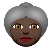 👵🏿 Emoji Anciana: Tono De Piel Oscuro en Apple iOS 9.3.