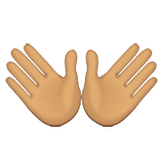 Émoji 👐🏽 Mains Ouvertes : Peau Légèrement Mate sur Apple iOS 9.3.