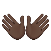 Émoji 👐🏿 Mains Ouvertes : Peau Foncée sur Apple iOS 9.3.