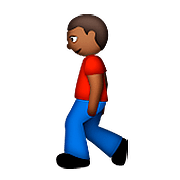 🚶🏾 Emoji Pessoa Andando: Pele Morena Escura na Apple iOS 9.3.