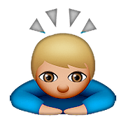 Emoji 🙇🏼 Persona Che Fa Un Inchino Profondo: Carnagione Abbastanza Chiara su Apple iOS 9.3.