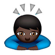 Emoji 🙇🏿 Persona Che Fa Un Inchino Profondo: Carnagione Scura su Apple iOS 9.3.
