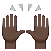 🙌🏿 Emoji zwei erhobene Handflächen: dunkle Hautfarbe Apple iOS 9.3.