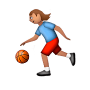 Émoji ⛹🏽 Personne Avec Ballon : Peau Légèrement Mate sur Apple iOS 9.3.
